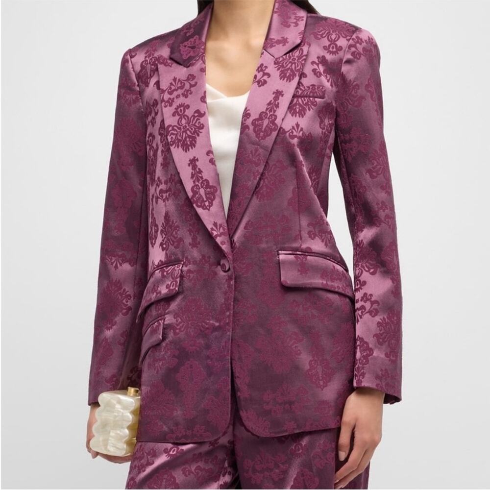 cinq a sept Mauve Floral Jacquard Blazer - Picture 1 of 9